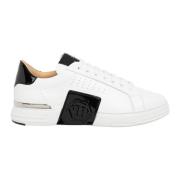 Hexagon Lo-Top Sneakers Effen Vetersluiting Philipp Plein , White , He...