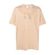 Equestrian Knight Katoenen T-shirt Beige Burberry , Beige , Heren