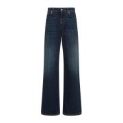 Donkere Stonewash Jeans Alexander McQueen , Blue , Dames