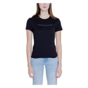 Linear Tee Herfst/Winter Collectie Katoen Tommy Jeans , Black , Dames