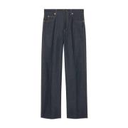 Midnight Blue Wide-Leg Jeans Gucci , Blue , Heren