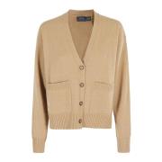 Stijlvolle Gebreide Cardigan Sweater Ralph Lauren , Beige , Dames