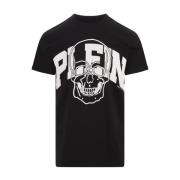 Zwarte Skull Grafische T-shirt Philipp Plein , Black , Heren