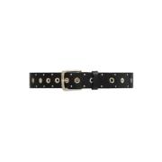 Studded Zwart/Goud Riem Depeche , Black , Dames