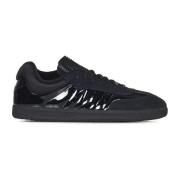 Zwarte Sneakers Vetersluiting Suède Leer Adidas , Black , Heren