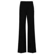 Zwarte Wol Straight-Leg Broek Balenciaga , Black , Dames