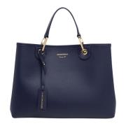 Verstelbare Tote Tas met Magneetsluiting Emporio Armani , Blue , Dames