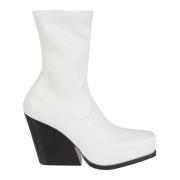 Witte Cowboy Enkellaarzen Aw22 Stella McCartney , White , Dames