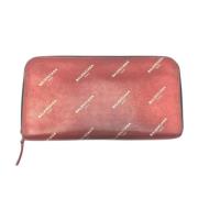 Pre-owned Leather wallets Balenciaga Vintage , Red , Dames