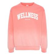 Witte Crewneck Katoenen Sweatshirt Sporty & Rich , Pink , Heren