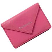 Pre-owned Leather wallets Balenciaga Vintage , Pink , Dames