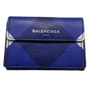 Pre-owned Leather wallets Balenciaga Vintage , Blue , Heren