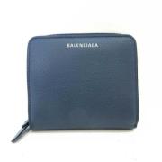 Pre-owned Leather wallets Balenciaga Vintage , Blue , Dames