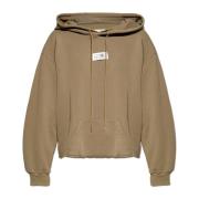 Sweatshirt met logo MM6 Maison Margiela , Brown , Dames