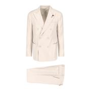 Beige Jurk met Logo Applicatie Lardini , Beige , Heren