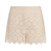 Witte Margarita Macramé Shorts met Malocchio Motif La DoubleJ , White ...