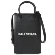 Pre-owned Leather shoulder-bags Balenciaga Vintage , Black , Dames