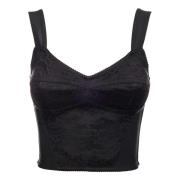 Regular Fit Tops voor alle klimaten Dolce & Gabbana , Black , Dames