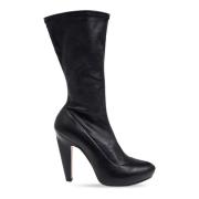 Gehakte enkellaarzen Alexander McQueen , Black , Dames