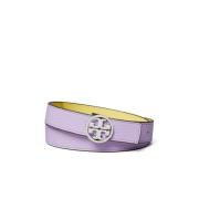 Omkeerbare leren riem Lavendel/Vintage Citroen Tory Burch , Purple , D...