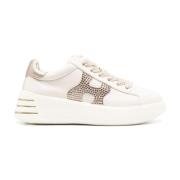 Sneakers met Kristalversiering Hogan , Beige , Dames