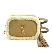 Pre-owned Fabric shoulder-bags Yves Saint Laurent Vintage , Beige , Da...