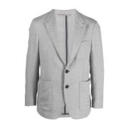 Wollen jas met polyester voering Canali , Gray , Heren