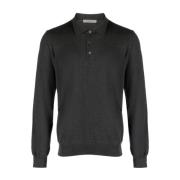 Gebreide wollen poloshirt Corneliani , Gray , Heren