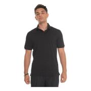 Polo Shirt met Logo en 3 Knopen Emporio Armani , Black , Heren