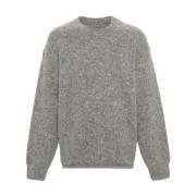 Chunky Knit Grijze Trui Jacquemus , Gray , Heren