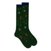 Groene katoenen sokken met speelkaartmotief Gallo , Multicolor , Heren