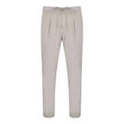 Slim Fit Suede Effect Resort Broek Herno , Beige , Heren