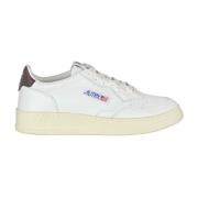 Leren sneakers met geborduurd logo Autry , White , Dames