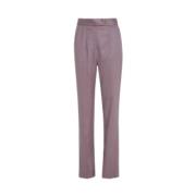 Tencel Slim Straight Broek Calvin Klein , Purple , Dames