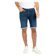 Licht Sweat Denim Bermuda Shorts MAC , Blue , Heren