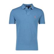 Blauw poloshirt korte mouw Ralph Lauren , Blue , Heren