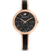 Elegante zwart en roségoud horloge Swarovski , Pink , Dames