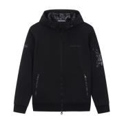 Vrijetijds sweatshirt met rits en capuchon Duvetica , Black , Heren