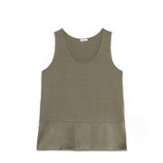 Top met satijninzet Oltre , Green , Dames