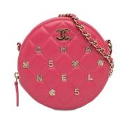 Pre-owned Leather chanel-bags Chanel Vintage , Pink , Dames