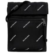 Pre-owned Nylon shoulder-bags Balenciaga Vintage , Black , Dames