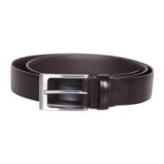 Blauw Cordovan Leren Riem Canali , Brown , Heren