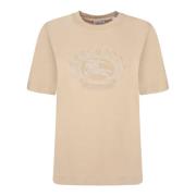 Minimalist Logo T-shirt Burberry , Beige , Dames