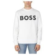 Basis Crew Sweatshirt Mannen Herfst/Winter Collectie Hugo Boss , White...