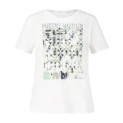 Bloemenprint T-shirt met Fonkelende Steentjes Marc Cain , White , Dame...