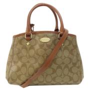 Pre-owned Plastic handbags Coach Pre-owned , Beige , Dames