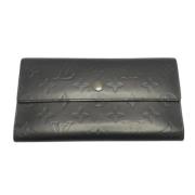 Pre-owned Leather wallets Louis Vuitton Vintage , Black , Dames