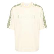 Geborduurd Side Curb T-Shirt Lanvin , Beige , Heren