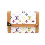 Pre-owned Leather wallets Louis Vuitton Vintage , White , Dames