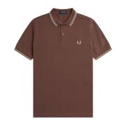 Polo met dubbele streep M3600 Fred Perry , Brown , Heren